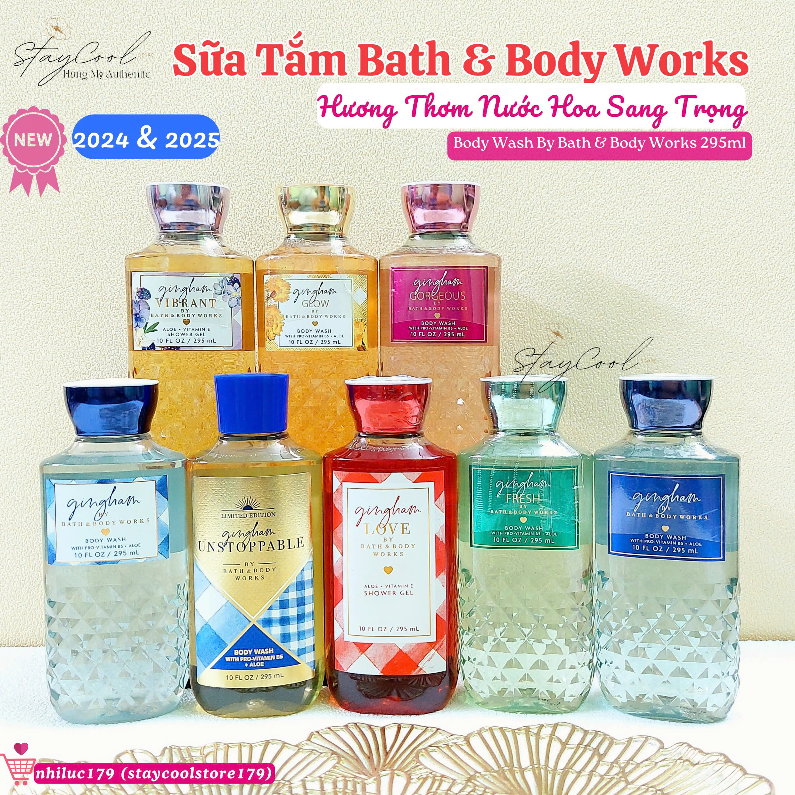 [Bill Mỹ- Link Tổng Đủ Mùi 1] Sữa tắm Bath & Body Works Body Wash 295ml