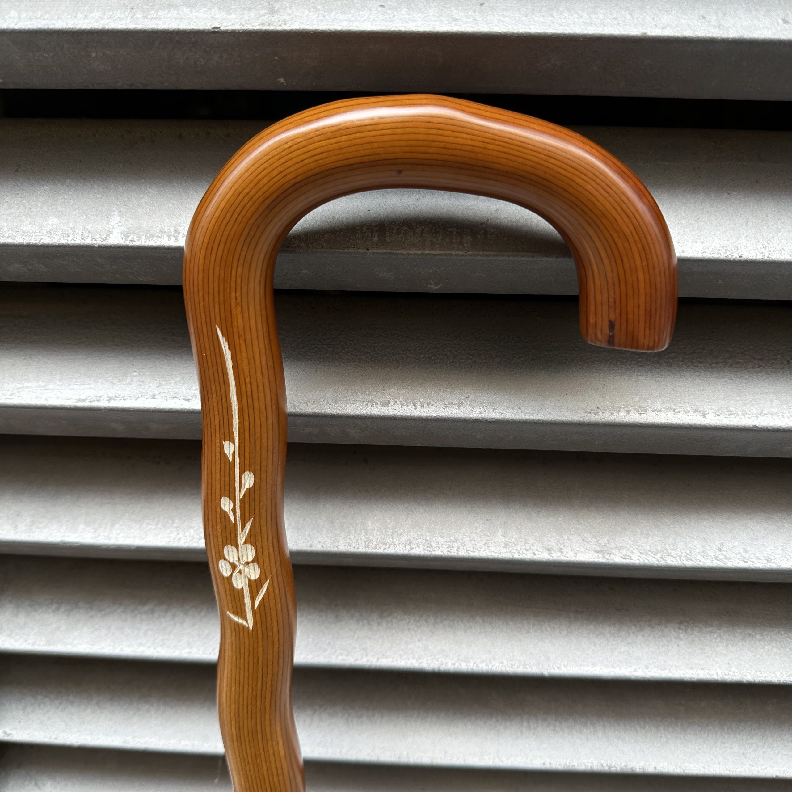 [Type 1] batoong wood stick for elder-wooden walking aid for elder-L handle-solid tree wood