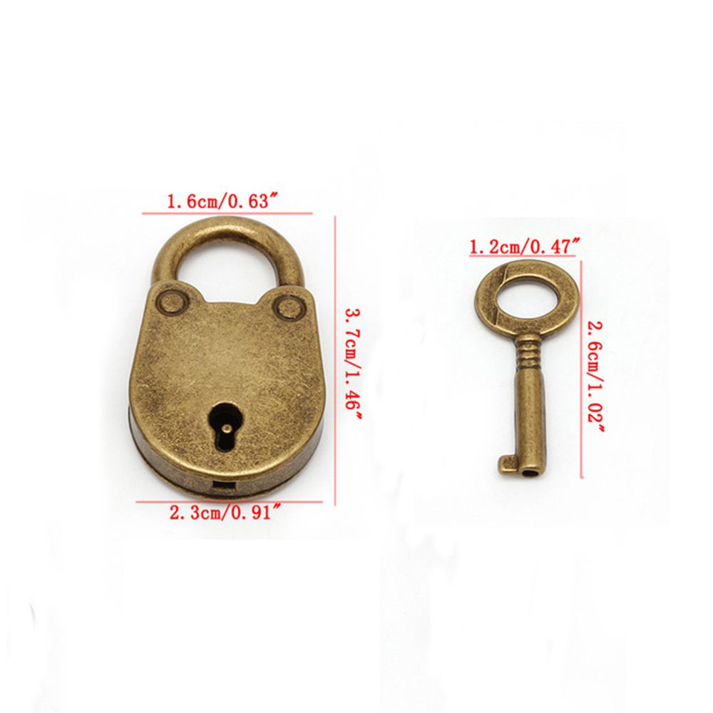 Khóa Móc Cổ Xưa Mini Bằng Đồng Hữu Ích Cổ Điển Cũ Có Khóa Chìa Khóa