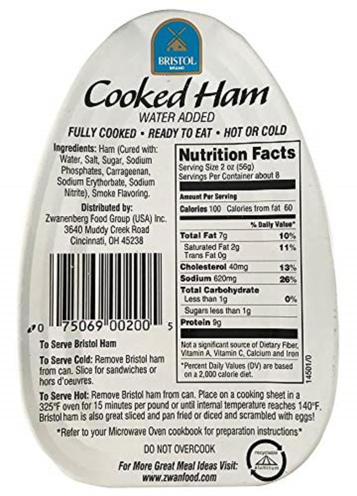Thịt hộp Bristol Cooked Ham 454g