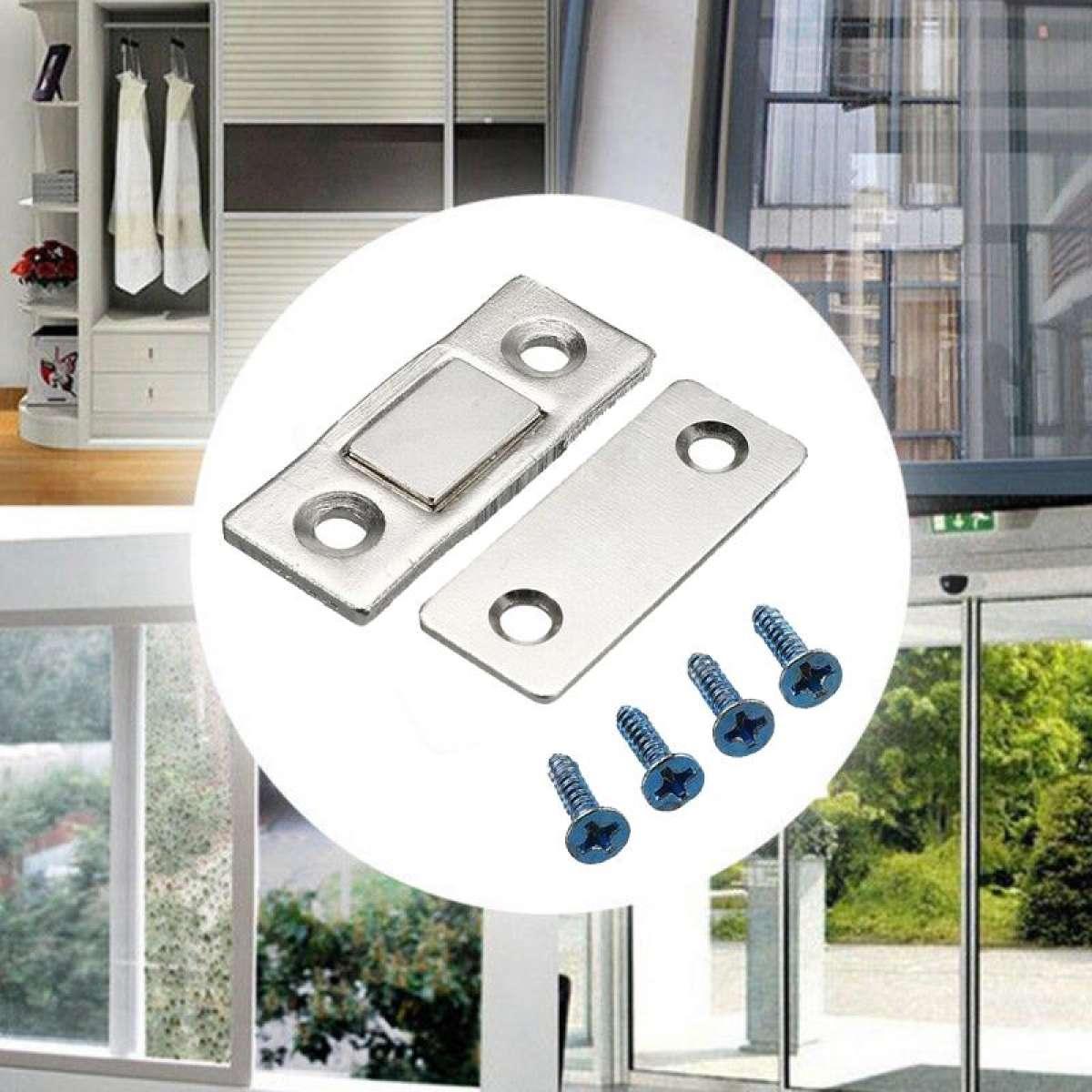 Chốt cửa tủ nam châm - Chốt cửa tủ kệ bằng thép không gỉ kết hợp nam châm mini