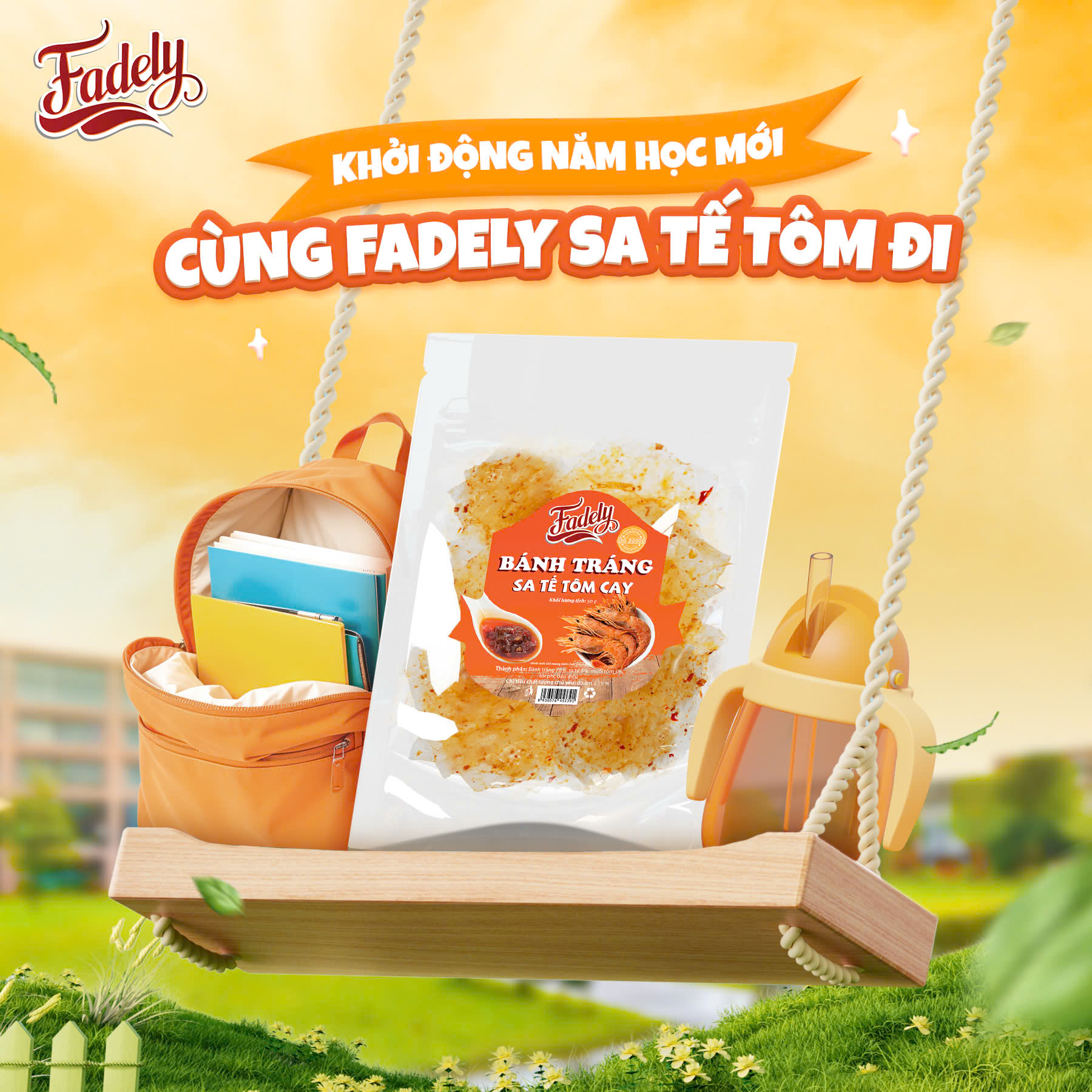 Bánh Tráng Trộn Sa Tế Tôm Cay Fadely (50g)