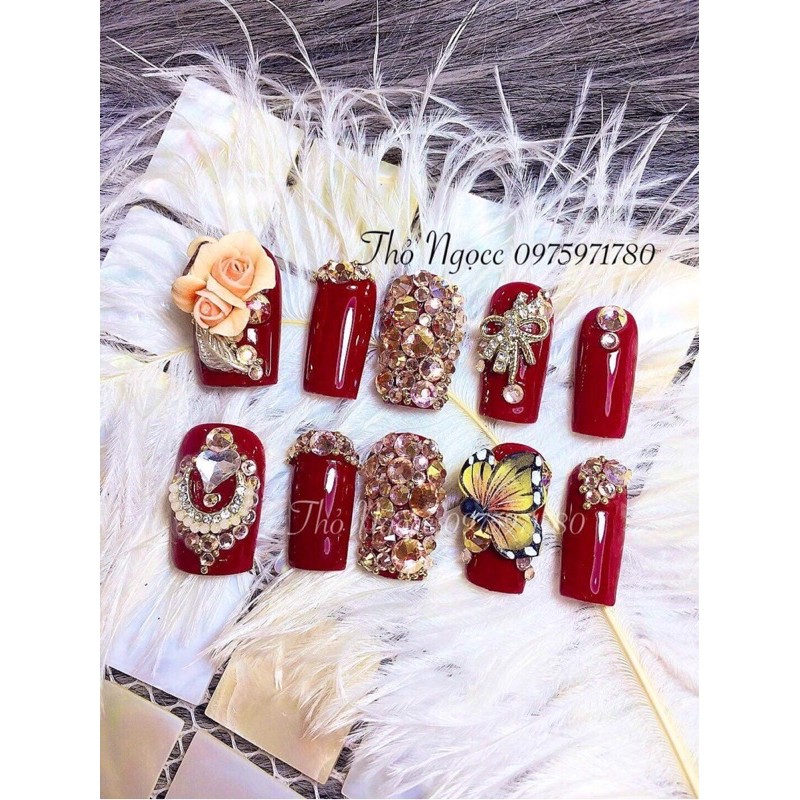 Hoa hồng kép(hoa hồng gắn móng nail) TDC SHOP