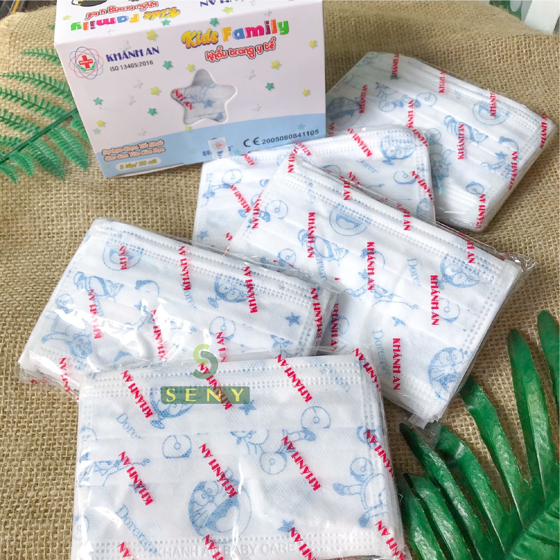 Khẩu trang y tế 4 lớp khánh an hộp 50 cái kháng khuẩn chống bụi bẩn