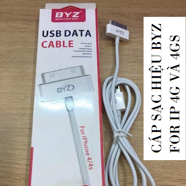 Cáp Sạc hiệu BYZ dành cho IP 3G,3GS,4G,4GS, ipad 2,3