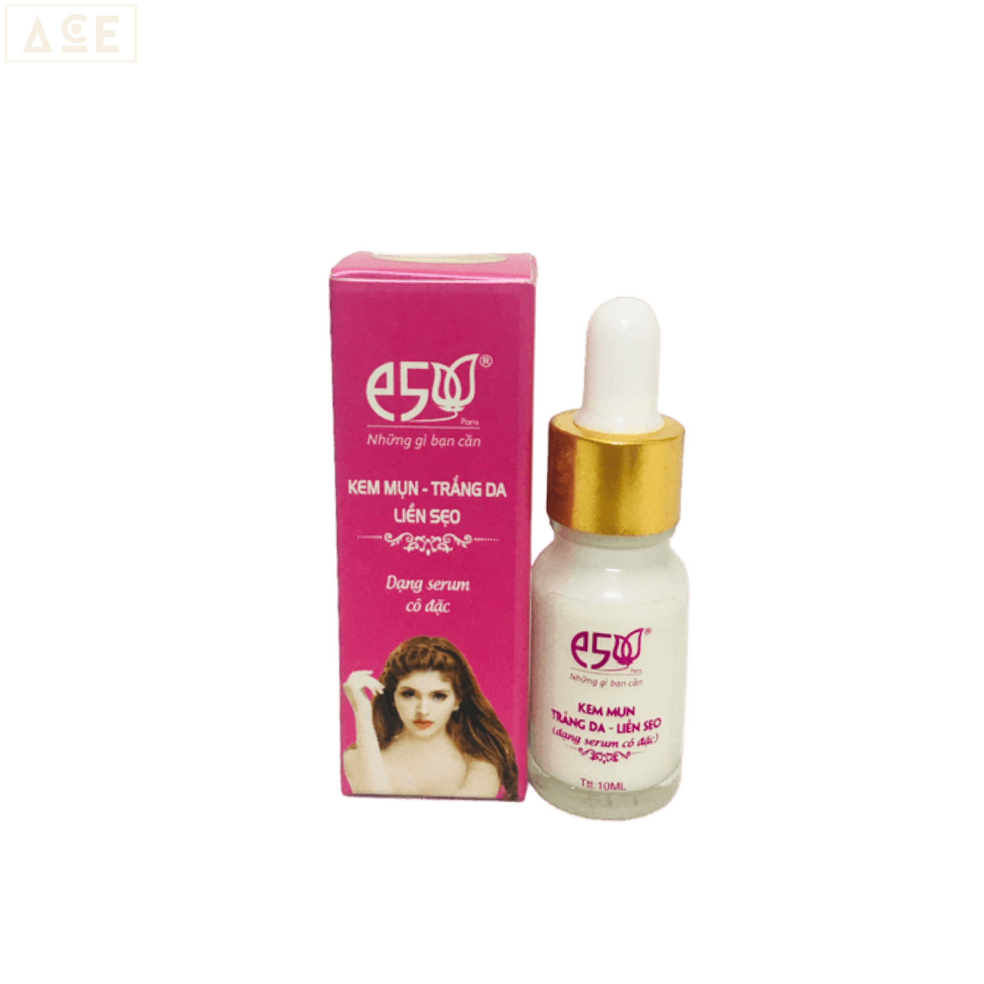 Serum mụn, xóa thâm, mờ sẹo, dưỡng trắng da - Serum E5 (10ml), (MUA 4 TẶNG 1 KEM MỤN ST 5G)