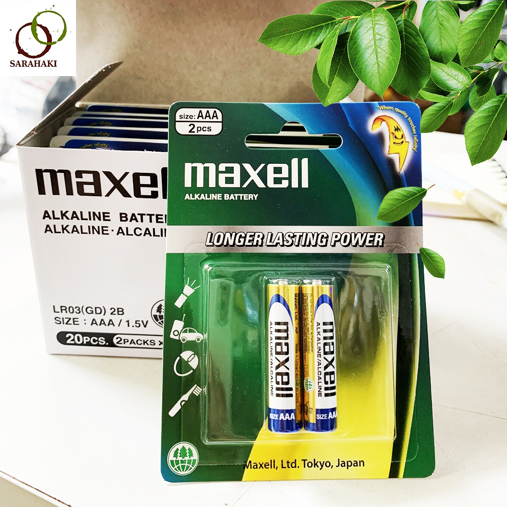 Pin đũa aaa maxell alkaline lr03 1.5v vỉ 2 viên chính hãng