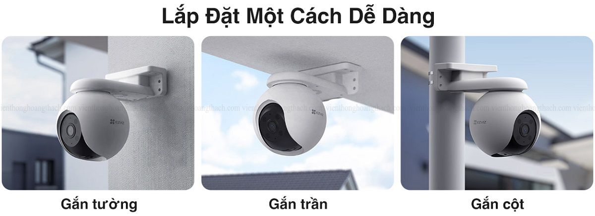 Camera WiFi EZVIZ H8 2K - Độ Phân Giải 3MP, H8 PRO 2K 3MP Bao Phủ Toàn Cảnh 360 Độ, Phát Hiện Con Người, Đàm Thoại 2 Chiều - DIGI SmartHome