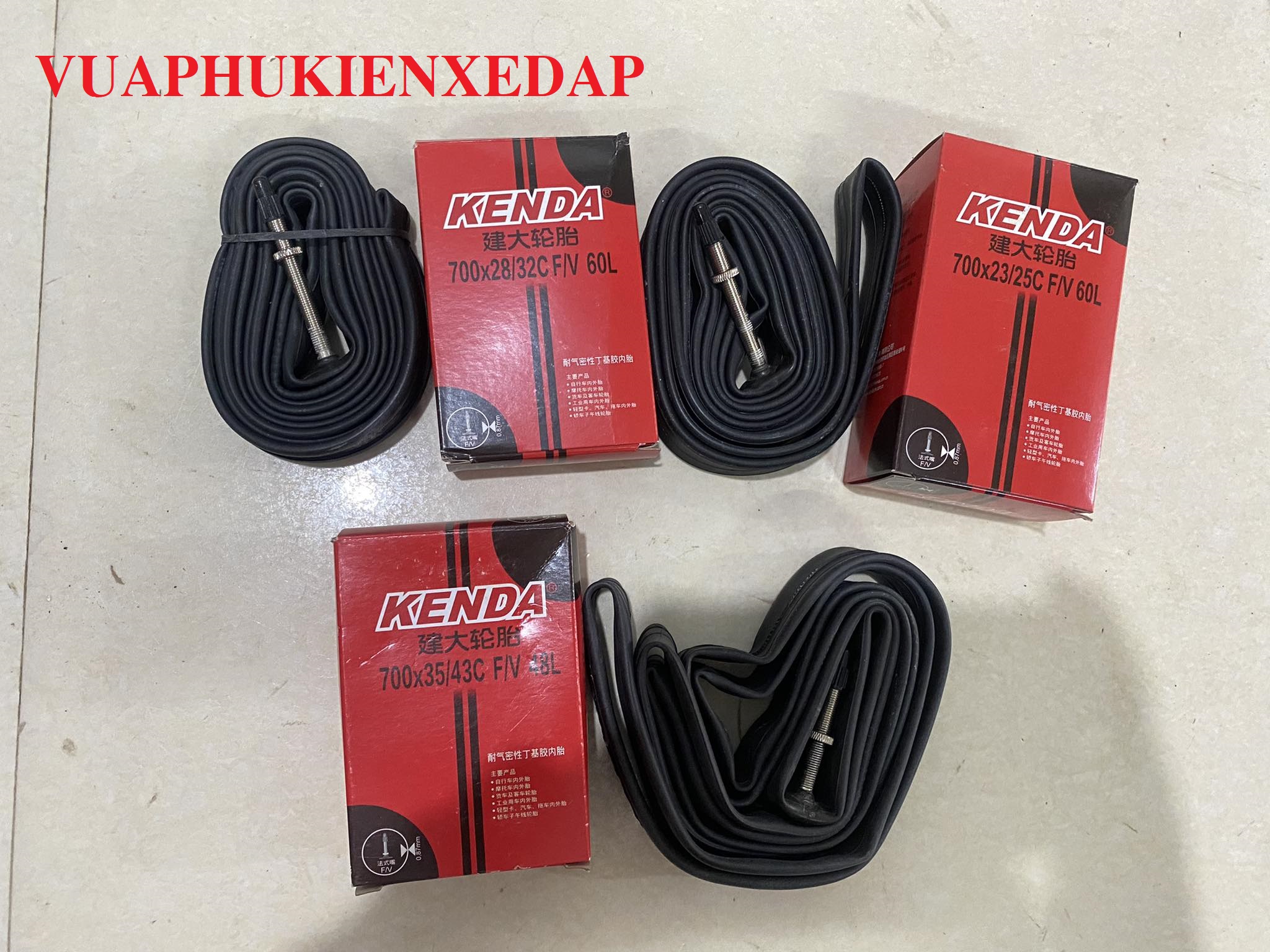 Săm Kenda bánh 700 x 23c - 45c Sử dụng van gạo