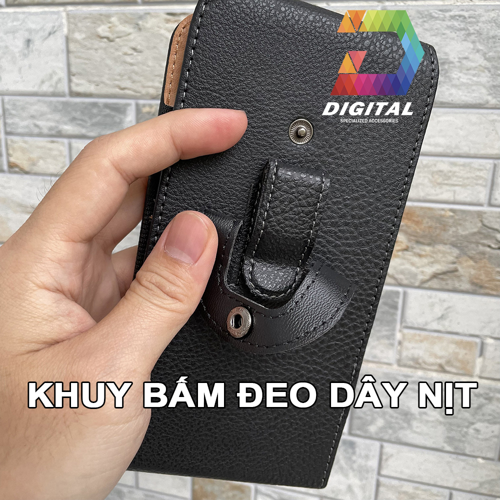 Bao Da Điện Thoại Gài Thắt Lưng Cao Cấp Đeo Bên Hông