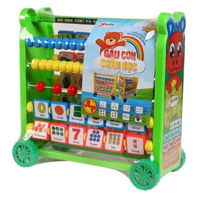 Shelf dinosaur Dino 8 in 1 for baby from 3 years old school alphanumeric versatile English, đồ educational toys intelligence Sato