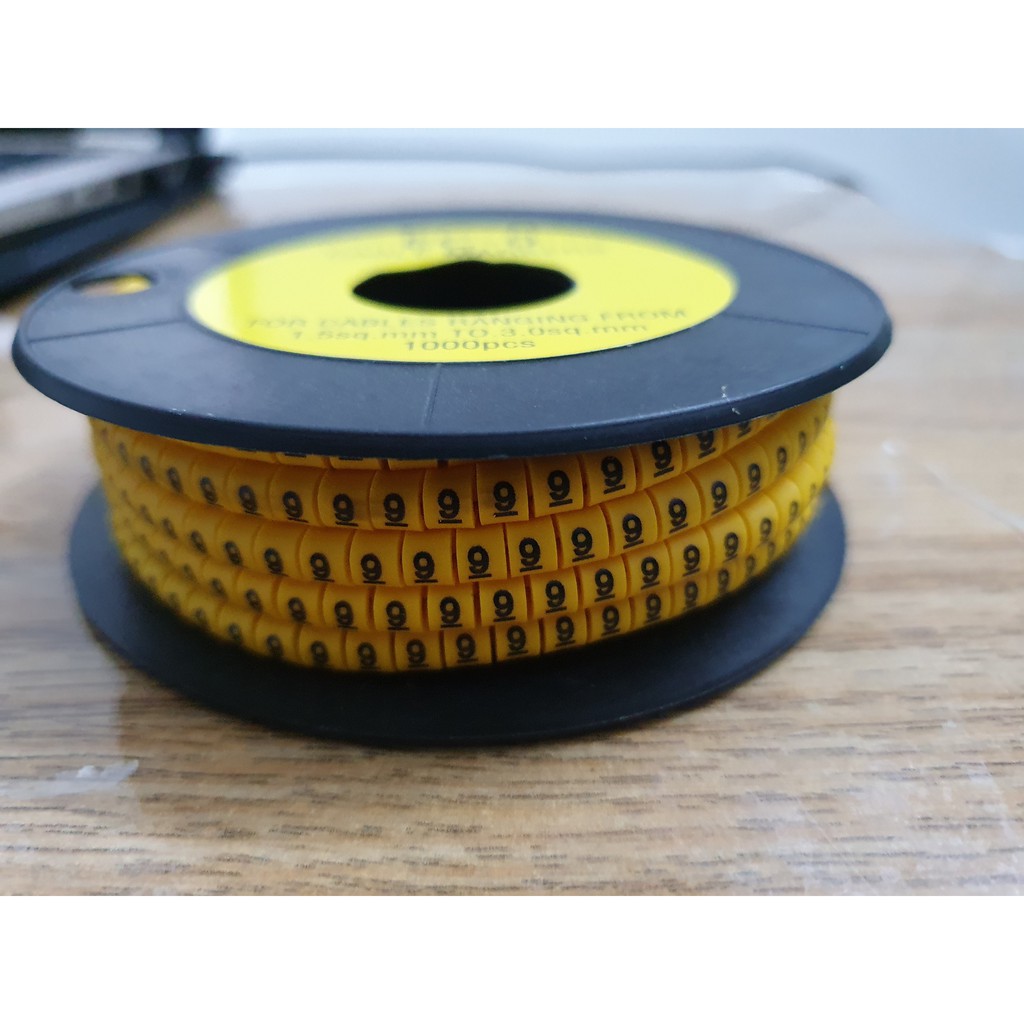 Đánh dấu dây cáp điện EC0 số 1.5 - 3 mm2