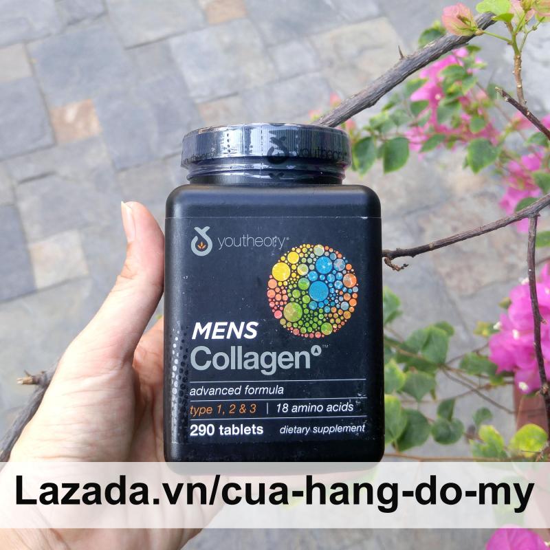 Viên Uống Collagen Youtheory Men Type 1,2&3 Dành Cho Nam 290 Viên - collagen 1 2 3 dành cho nam nhập khẩu