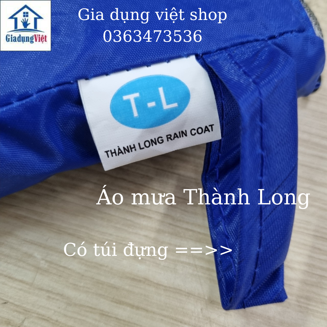 Áo Mưa Cánh Dơi 2 Mũ Vải Dù Thành Long Siêu Bền