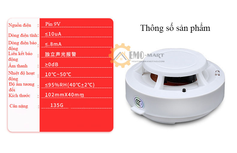 Máy báo khói báo cháy độc lập SA1201