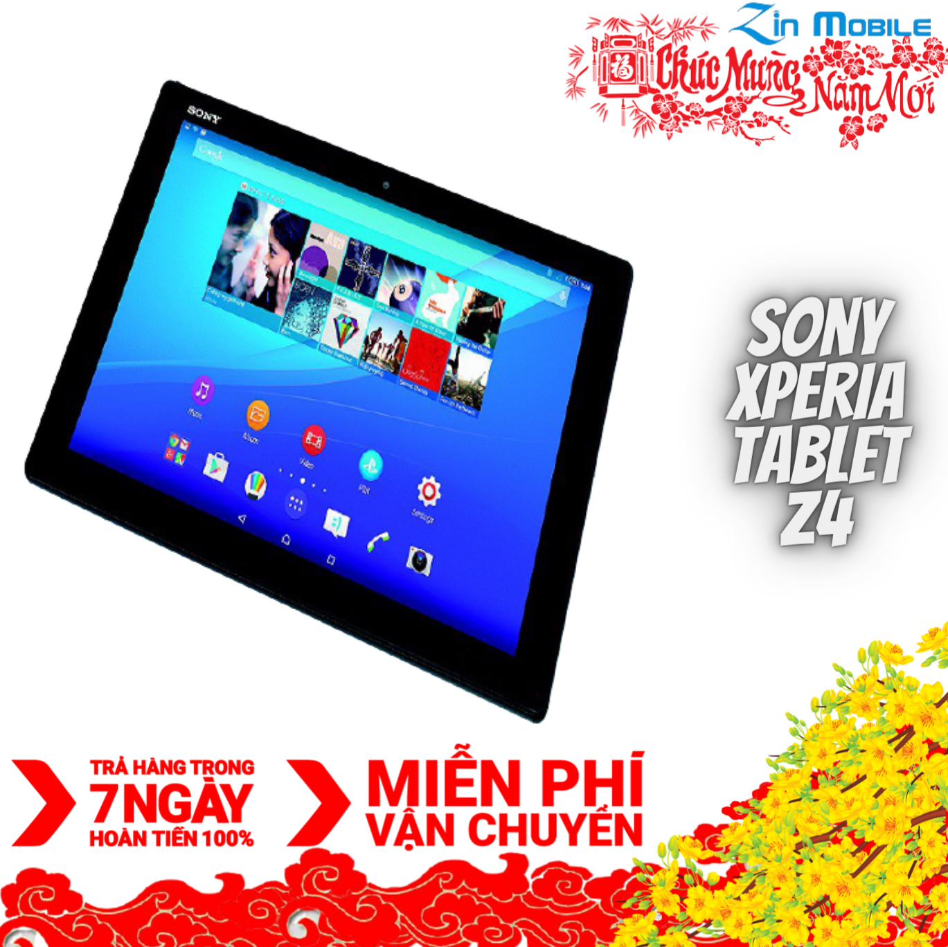 Sony Xperia Z4 Tablet – Pin khủng || Cấu hình cao || Hiệu năng ổn đỉnh || Màn hình rộng lớn || Chính hãng giá rẻ tại Zinmobile / mobile