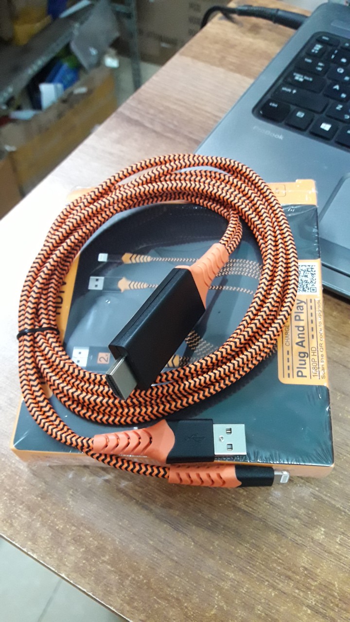 Cáp HDMI FullHD cho iPhone, iPad - hỗ trợ iOS 12 cao cấp