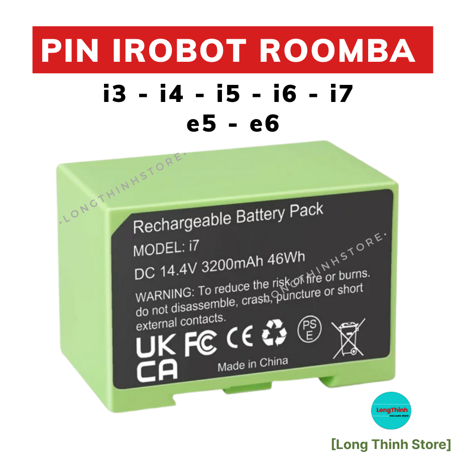 Robot replacement battery for vacuum iRobot Roomba e5 i3 i7 2800mAh