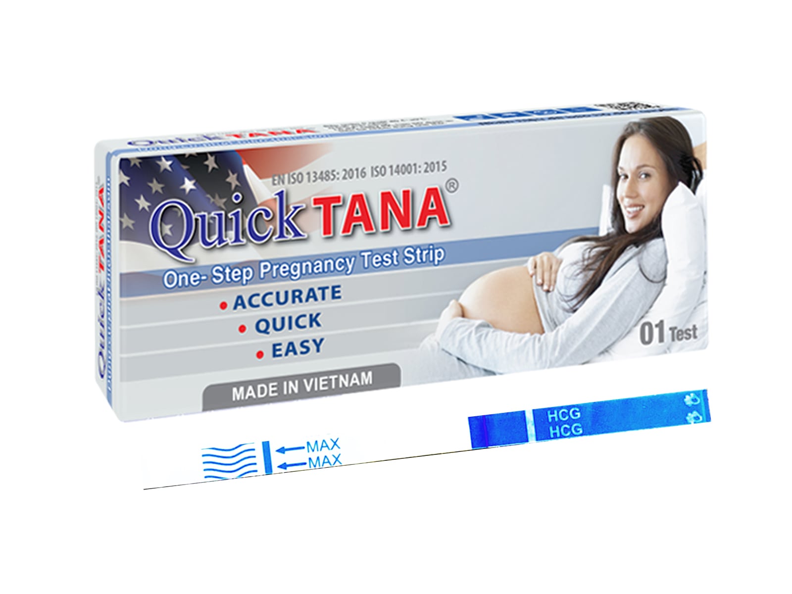 [CHÍNH HÃNG] Que thử thai Quicktana Pregnancy Test Strip Tanaphar dụng cụ y tế phát hiện thai sớm, chính xác [CHE TÊN]