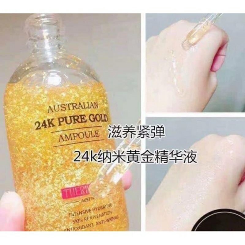 (Tặng thanh lăn) Serum dưỡng da TINH CHẤT 24K Pure Gold Ampoule 100ml