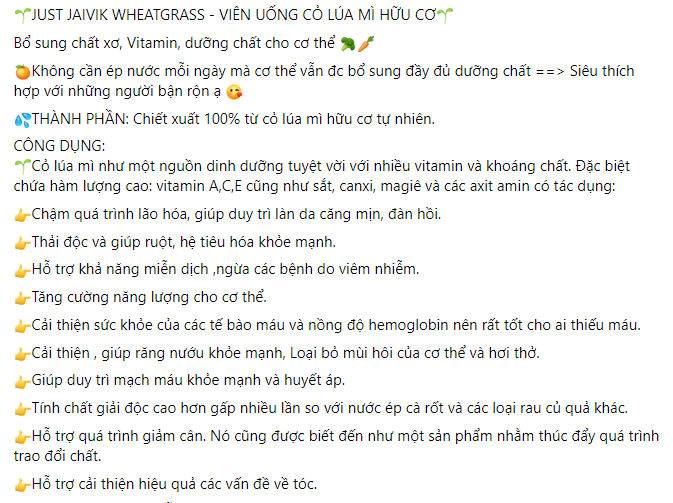 Date 08.2023 - Bột cỏ lúa mì hữu cơ Just Jaivik Wheatgrass Powder