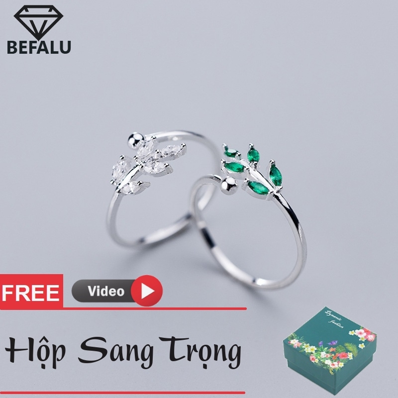 Nhẫn Nữ Duyên Dáng Bạc 925 Phong Cách Hàn Quốc N04 Freesize- BEFALU
