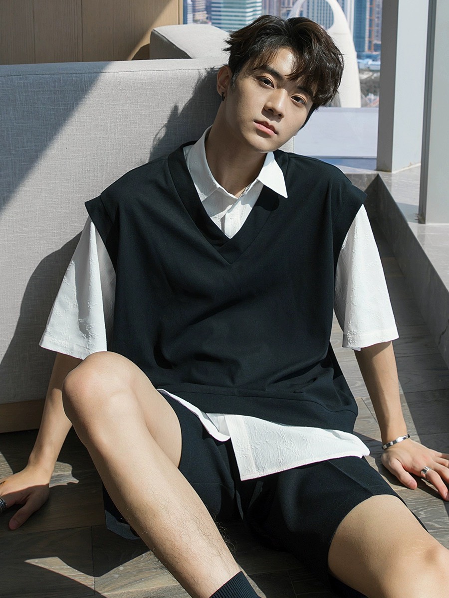 Áo gile unisex form rộng Gile Basic Tea nam nữ ulzzang