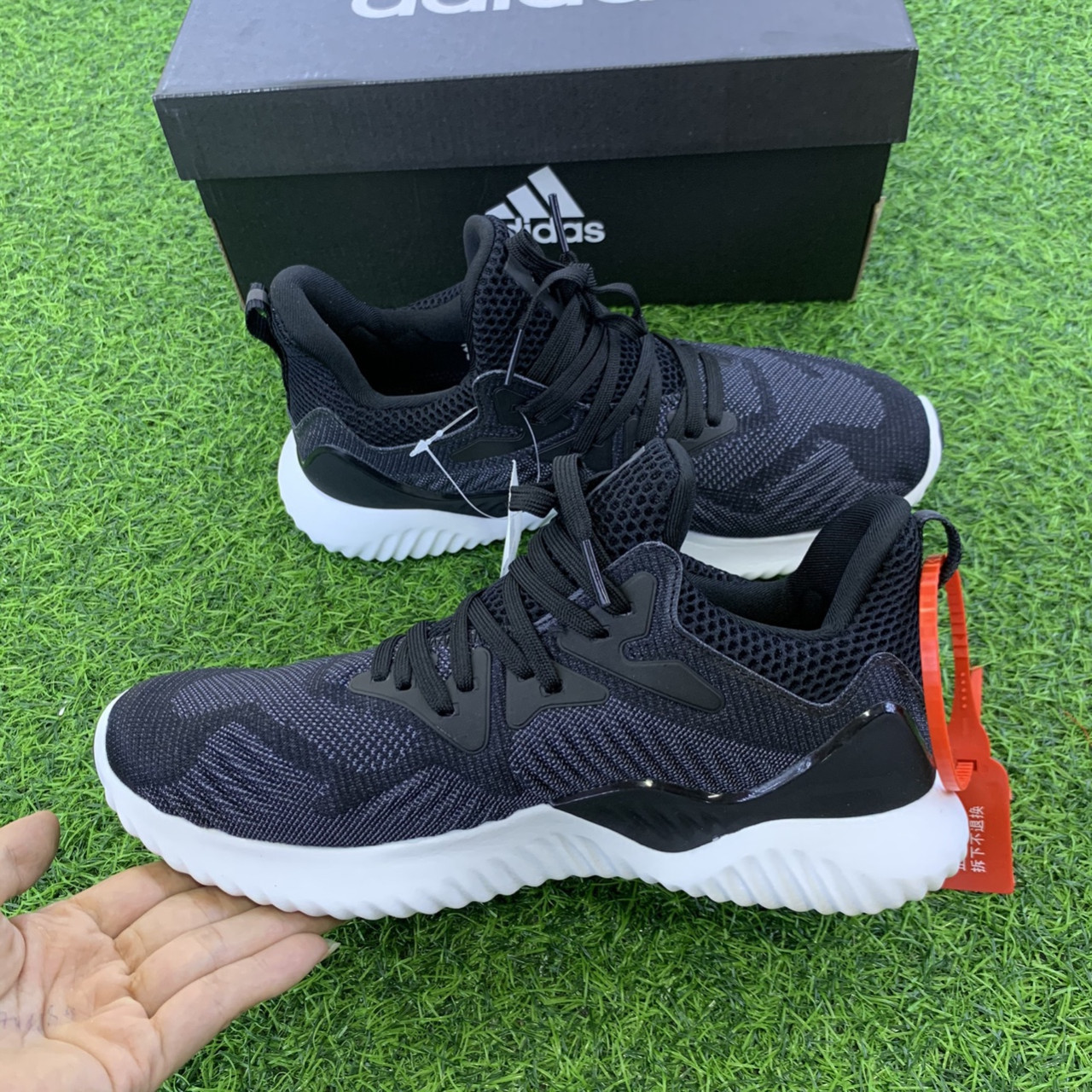 [VIDEO ẢNH+HỘP BẢO VỆ] giầy thể thao Alphabounce beyond đen đế trắng nam nữ