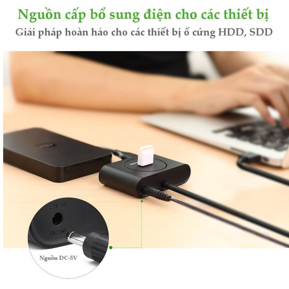 Bộ chia USB 3.0 ra 4 cổng dài 0.3m - Hub USB 3.0 Ugreen 20290