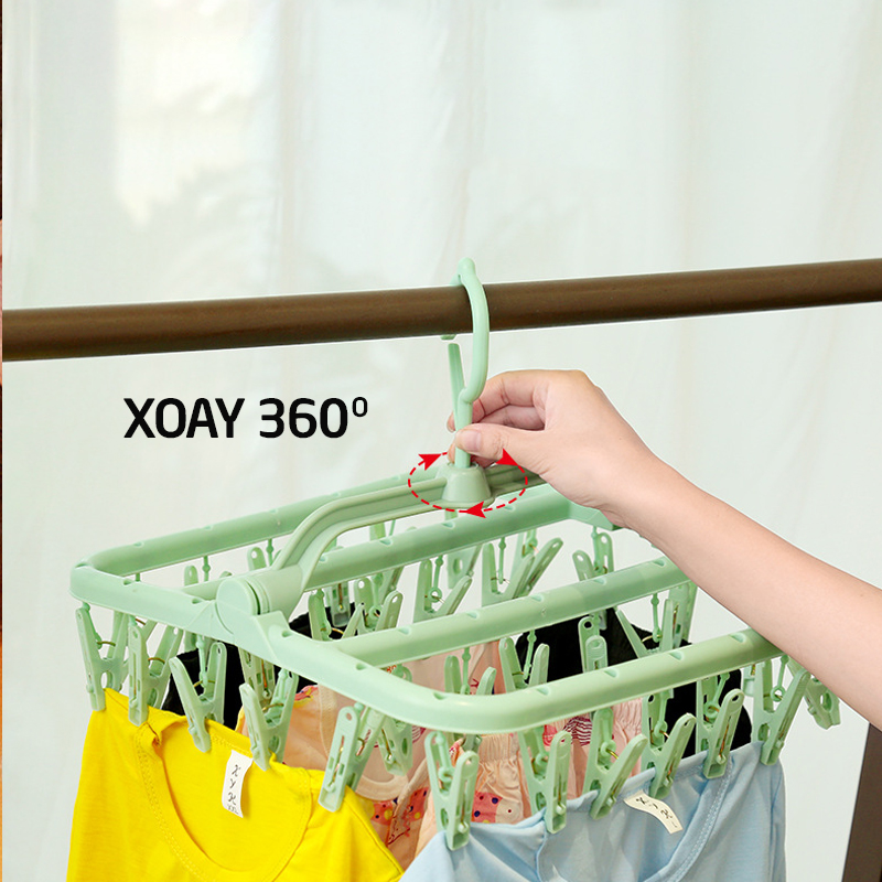Móc chùm phơi quần áo trẻ em 32 kẹp