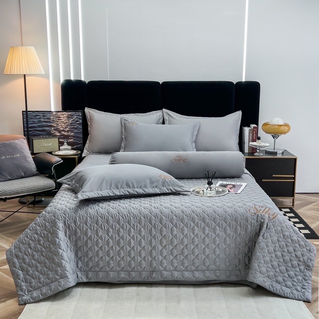 ✨(FULL 11 MÀU) SET 5 MÓN CHĂN CHẦN GA GỐI SILKY PHI LỤA NHẬP KHẨU