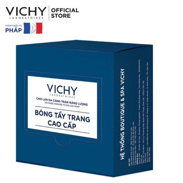Bông tẩy trang cao cấp Vichy 80 miếng