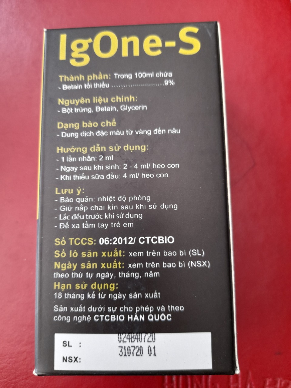 Kháng thể đặc hiệu cho Heo con theo mẹ IgOne-S