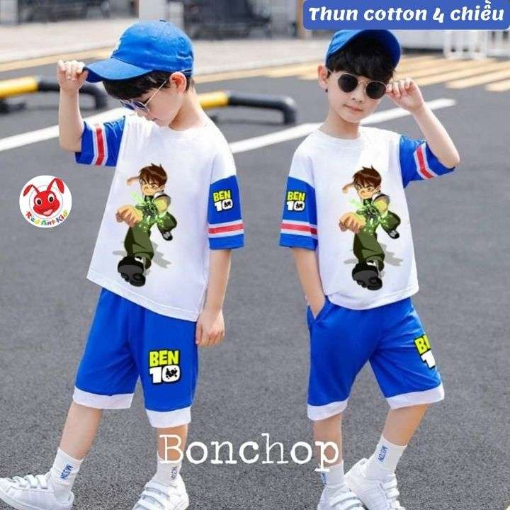 Đồ bộ bé trai hình Ben 10 từ 10-58kg. Chất thun cotton thấm hút mồ hôi- Red Ant Kids – No Brand >>> top1shop >>> lazada.vn