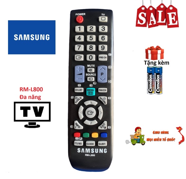 Bảng giá Điều khiển tivi Samsung RM-L800 các dòng TV SS LED/LCD/Plasma - Hàng tốt [ tặng kèm pin, BH đổi mới ]