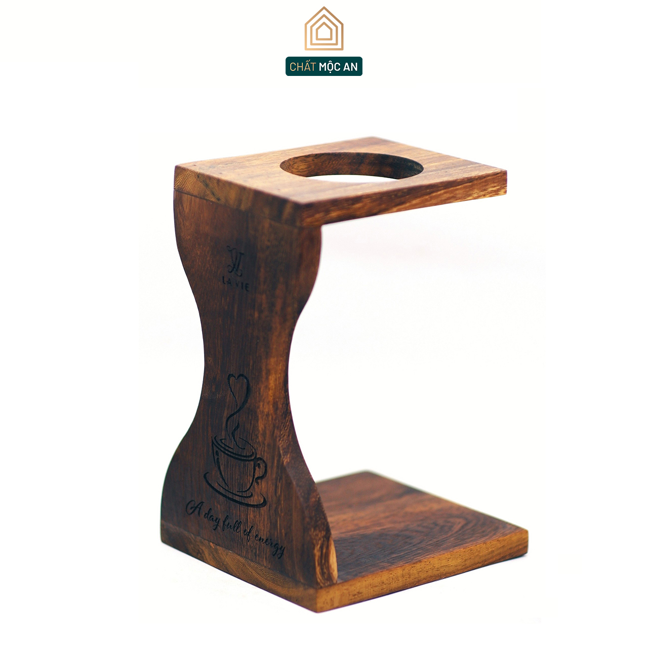 Coffee drip holder, pour over rack V60 funnel holder, natural wood drip coffee rack,