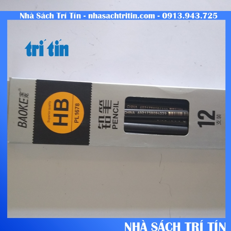 BÚT CHÌ BAOKE  HB THÂN ĐEN CÓ GOM