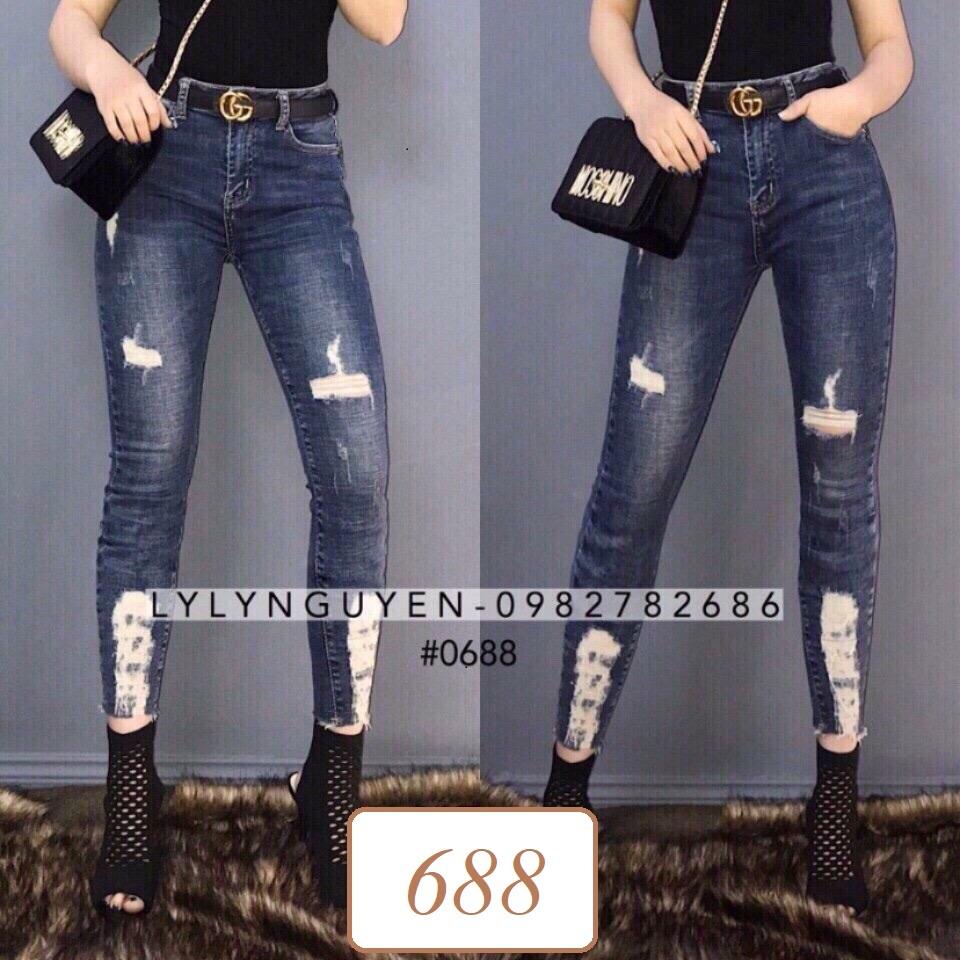 [HCM]QUẦN JEAN NỮ LƯNG CAO CHẤT LIỆU ĐẸP CO GIÃN 688 TỔNG KHO JEAN TOÀN QUỐC