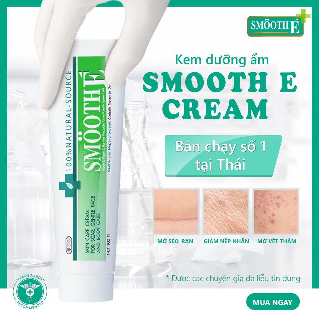Smooth E - Kem Dưỡng Ẩm Mờ Thâm Mụn Cream 100% Natural - Source
