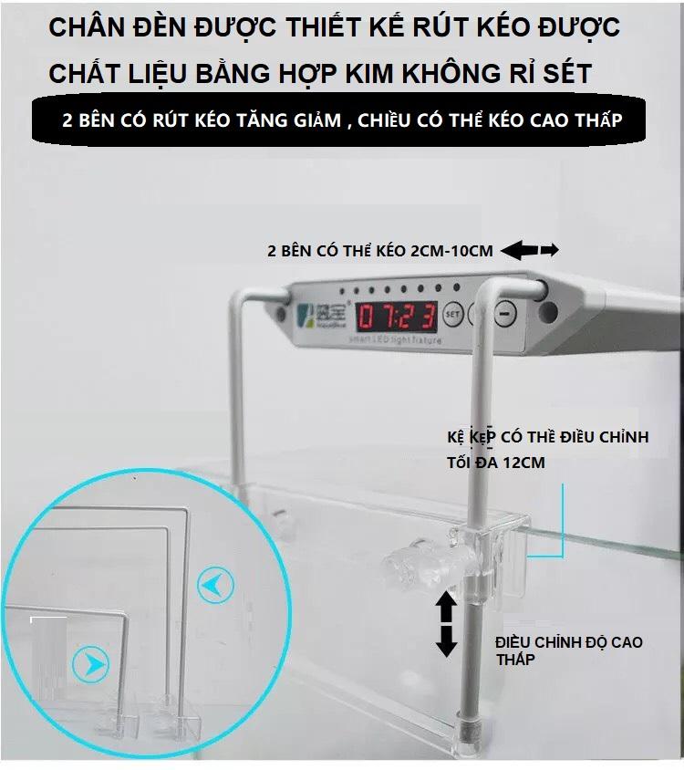 ĐÈN MÁNG RGB SMART LED HẸN GIỜ AQUABLUE DEE838 (60-80CM)