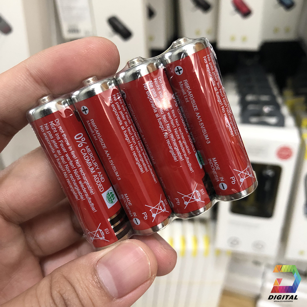 Vỉ 4 Viên Pin Tiểu Maxell AA Chính Hãng