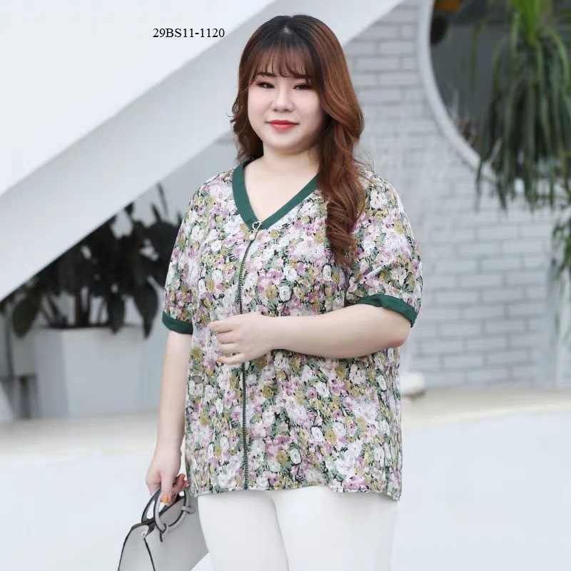 ÁO HOA BIG SIZE THIẾT KẾ CAO CẤP