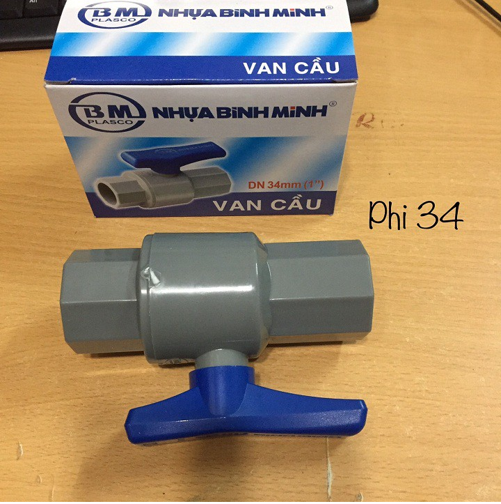 VAN KHÓA NƯỚC - BÌNH MINH PVC: Phi 21, Phi 27, Phi 34, Phi 42, Phi 49