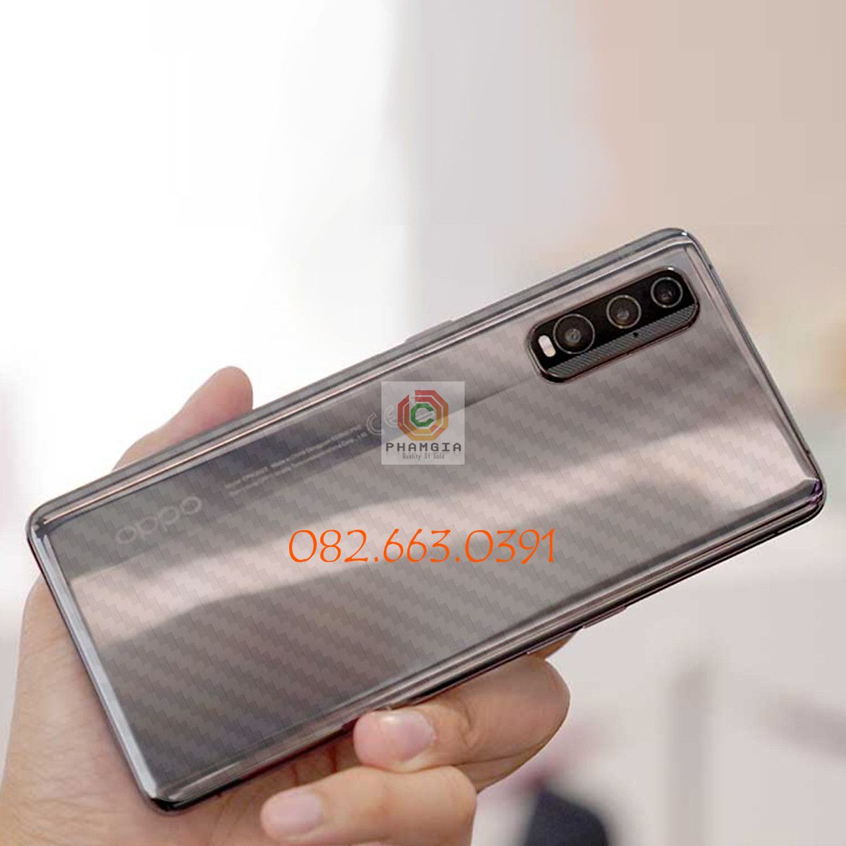 Miếng dán mặt lưng skin carbon Oppo Find X2/ Find X2 Pro