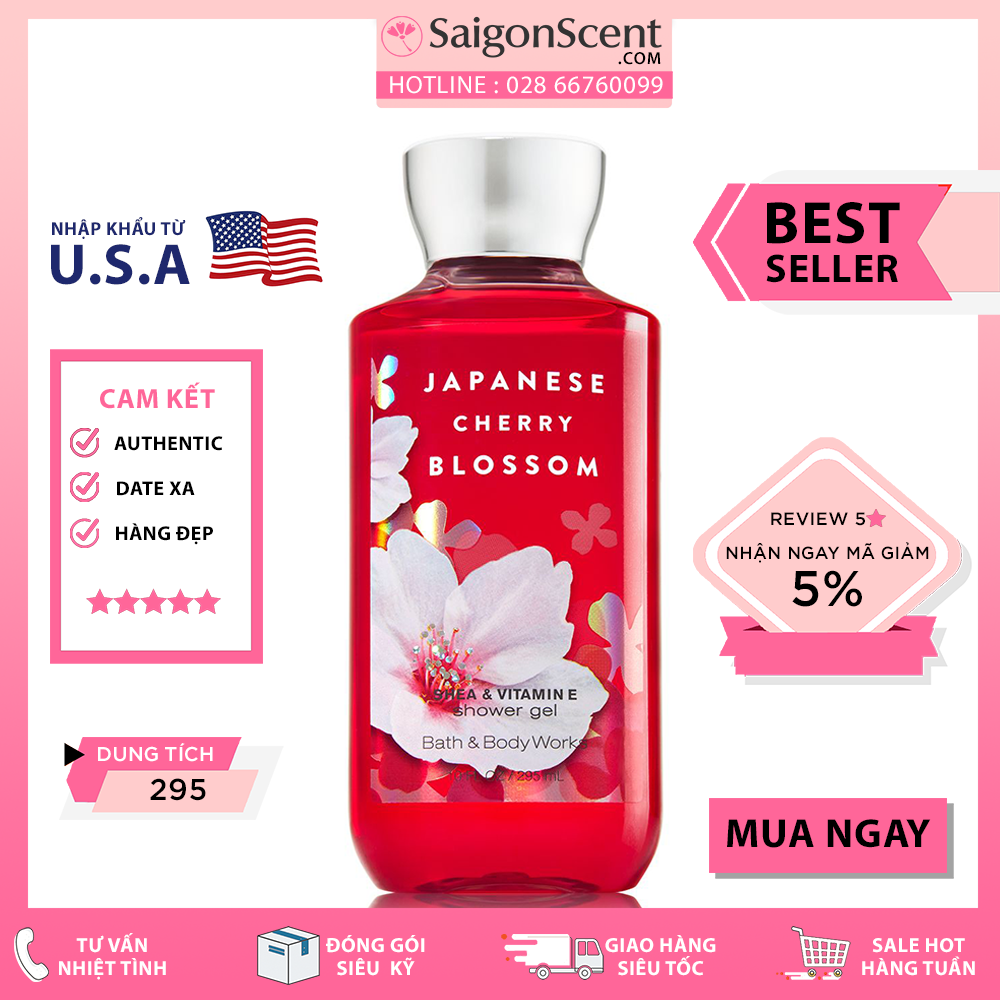 Sữa tắm Bath & Body Works - Japanese Cherry Blossom  295mL