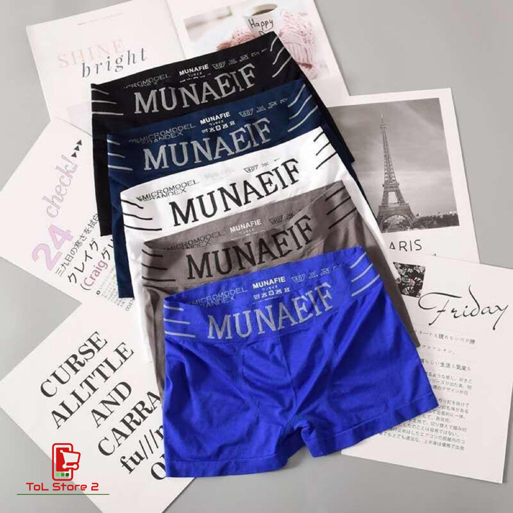 (Combo 4 quần) Quần lót nam boxer dệt kim cao cấp MUNA