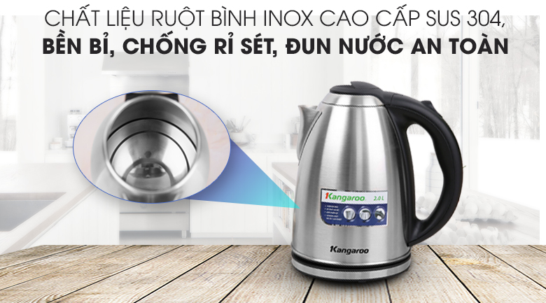 Bình đun siêu tốc Kangaroo 2 lít KG-20SK3