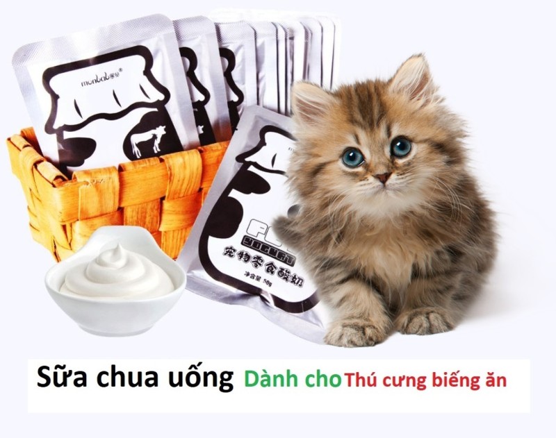 Sữa chua chó mèo biếng ăn gói 50ml Hỗ trợ tiêu hoá hạn chế đi ỉa