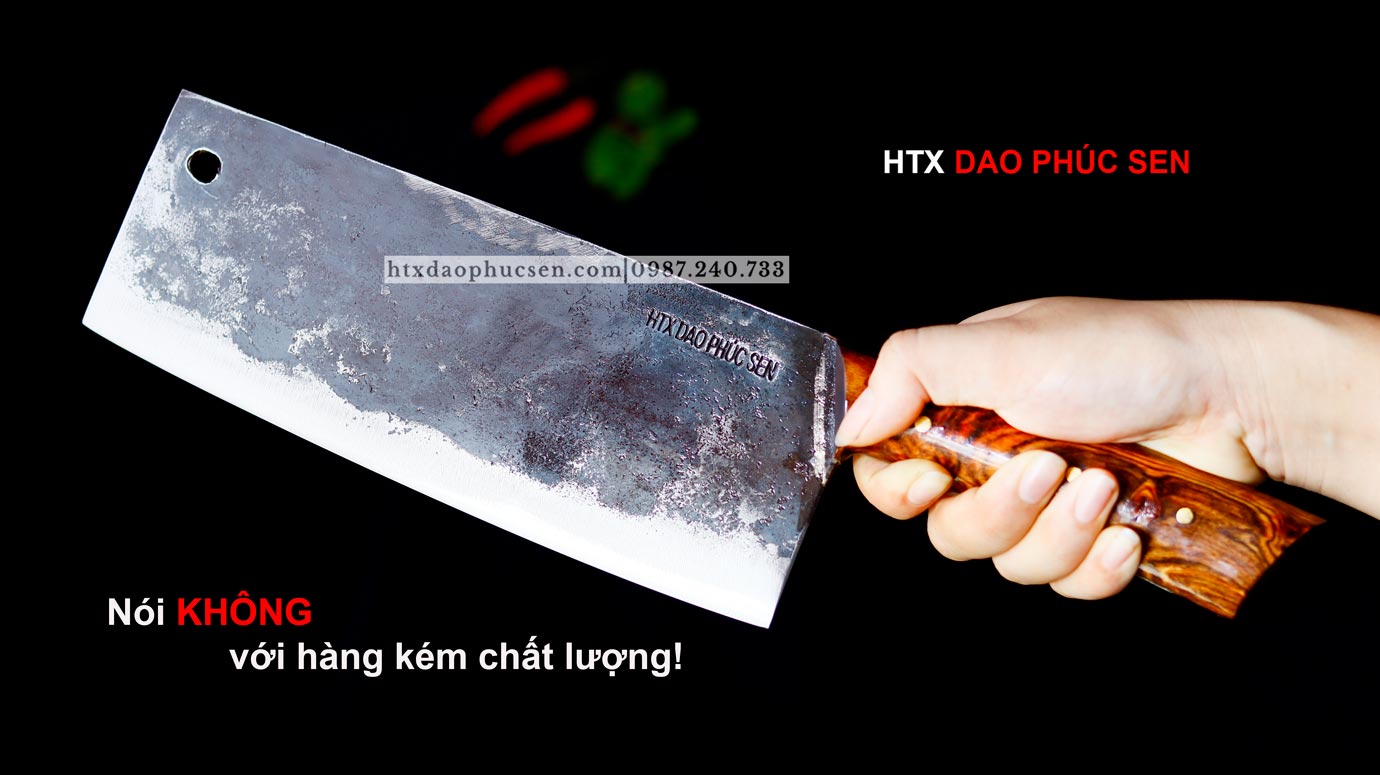 Dao phúc sen chặt gà cán ốp cẩm