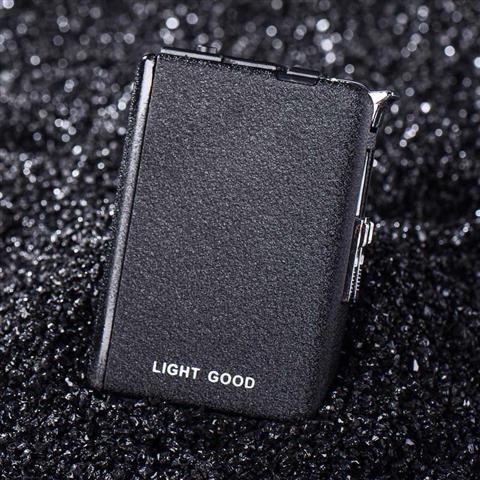 Hộp quà tặng 20 hộp đựng thuốc lá hộp đựng thuốc lá tự động có bật lửa bơm hơi chống gió hộp đựng thuốc lá mờ nam siêu mỏng sáng tạo